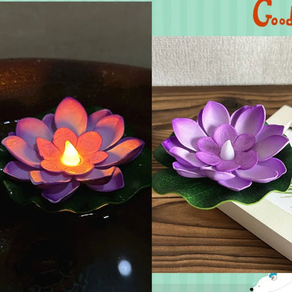 Lampe flottante pour bassin à fleurs avec capteur LED