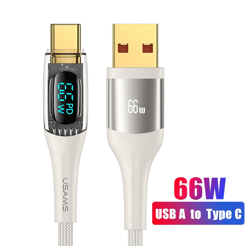 Câble USB de charge rapide avec LED
