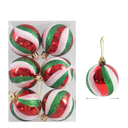 Ensemble de 6 boules de Noël en verre coloré