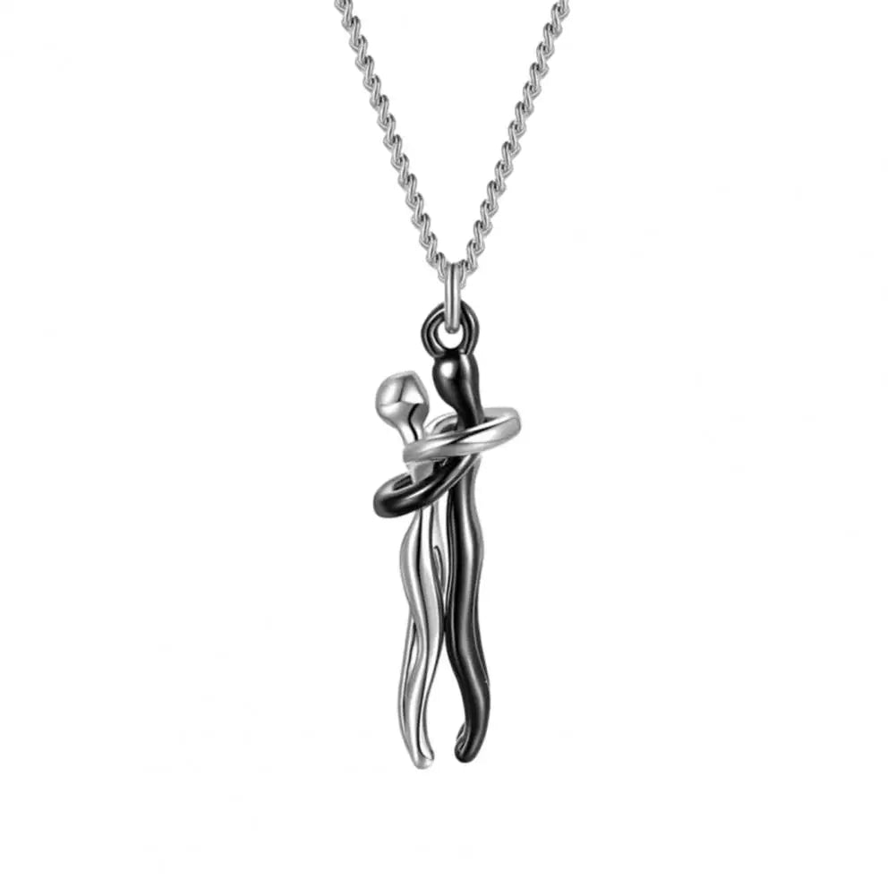 Collier pendentif romantique en forme de cœur pour couple