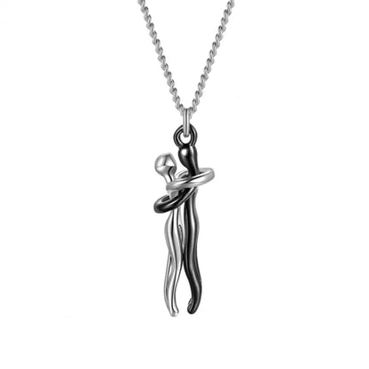 Collier pendentif romantique en forme de cœur pour couple