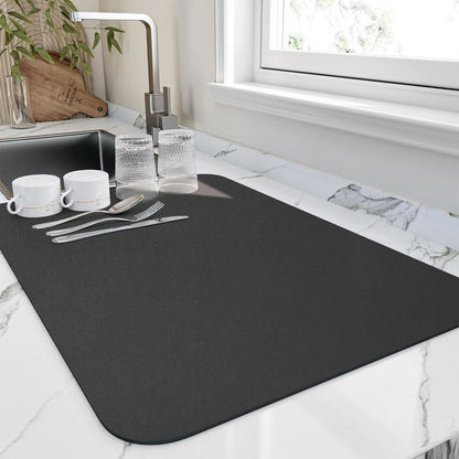 Tapis absorbant pour égoutter les comptoirs de cuisine