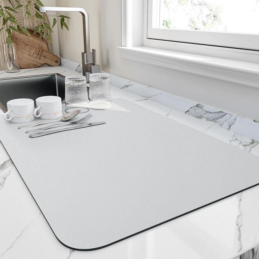 Tapis absorbant pour égoutter les comptoirs de cuisine