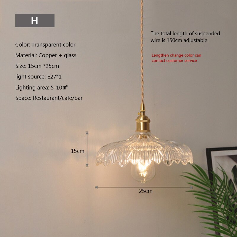 Suspension moderne en verre transparent
