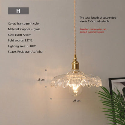 Suspension moderne en verre transparent