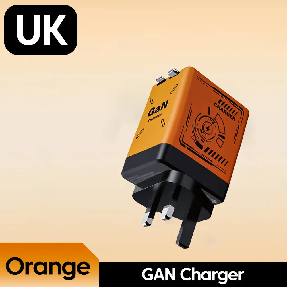 Chargeur portable rétractable rapide de 120 W