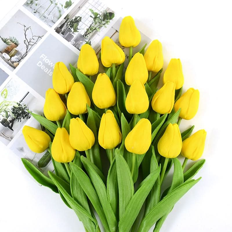 Magnifique composition florale de tulipes artificielles
