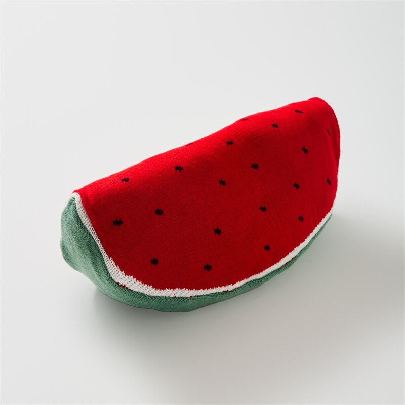 Coussin décoratif en forme de fruit coloré