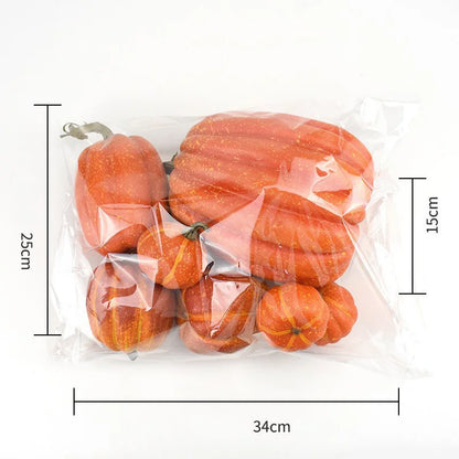 Ensemble de 7 citrouilles artificielles décoratives d'automne
