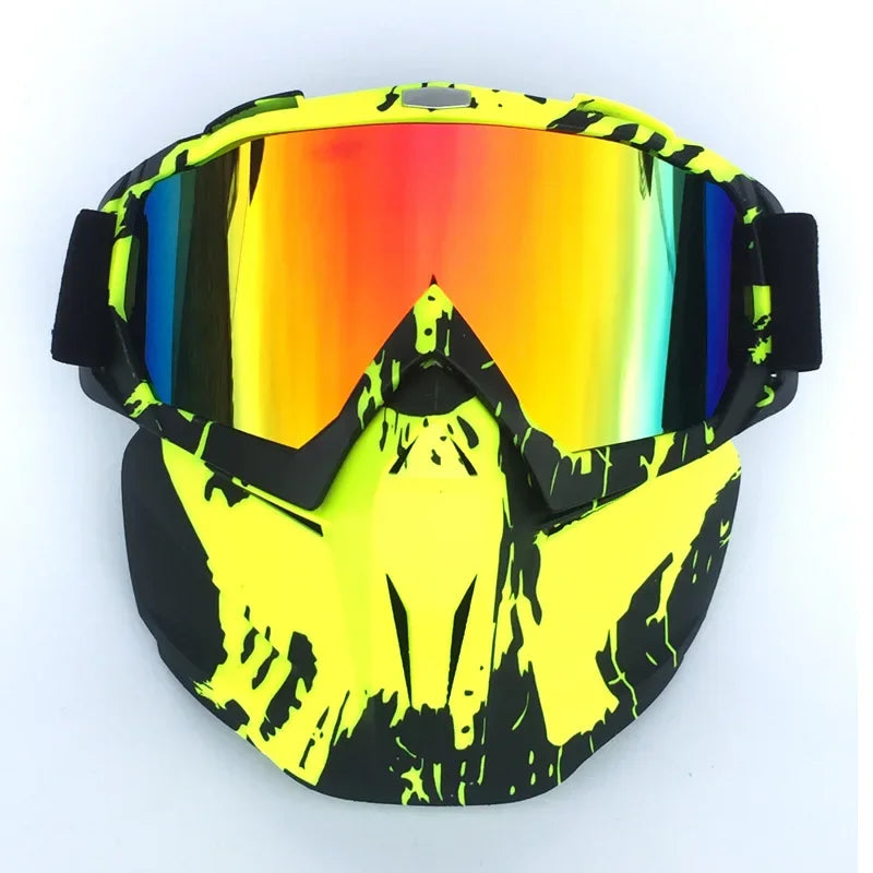 Masque et lunettes de protection pour sports d'hiver