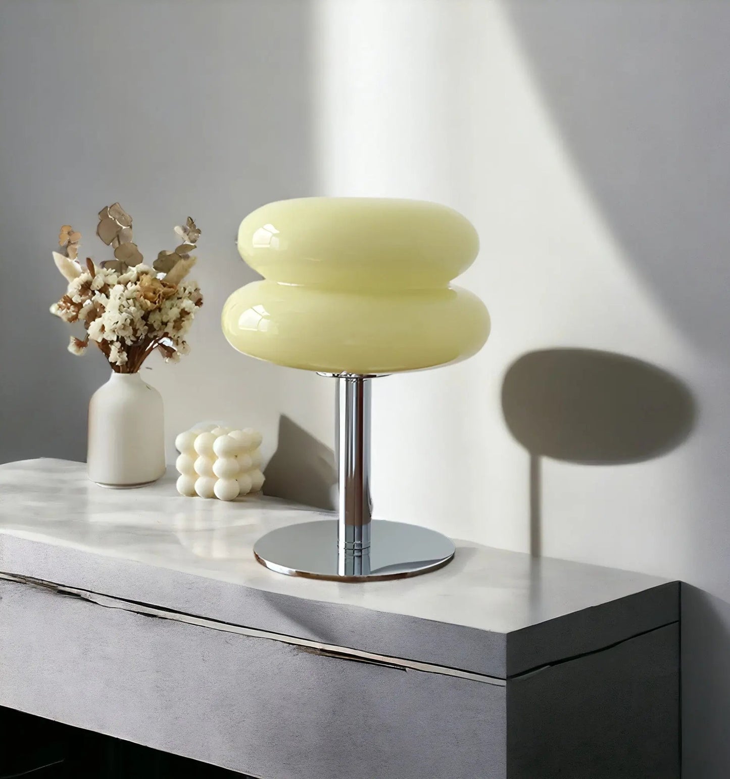 Halri | Lampe de bureau fine en verre USB avec 3 options de couleur