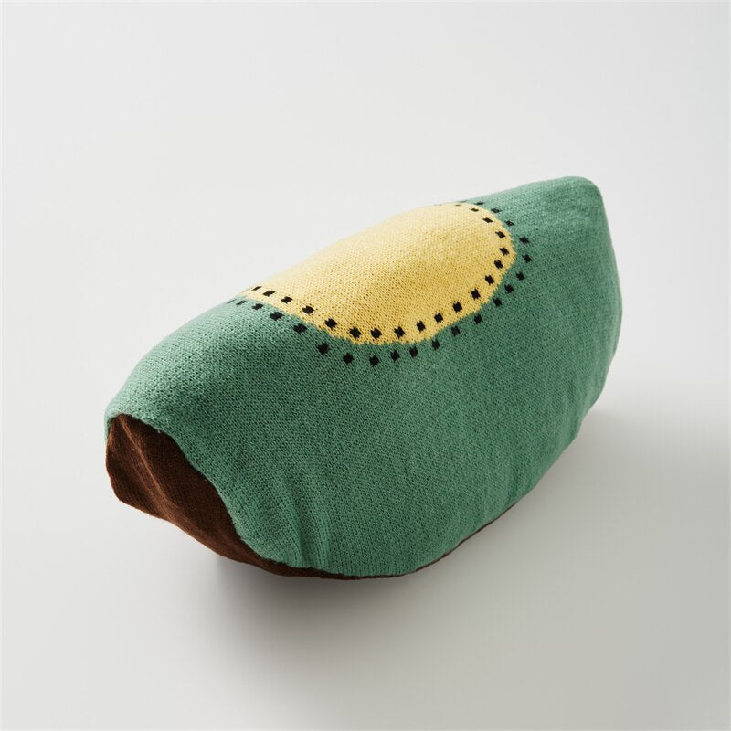 Coussin décoratif en forme de fruit coloré