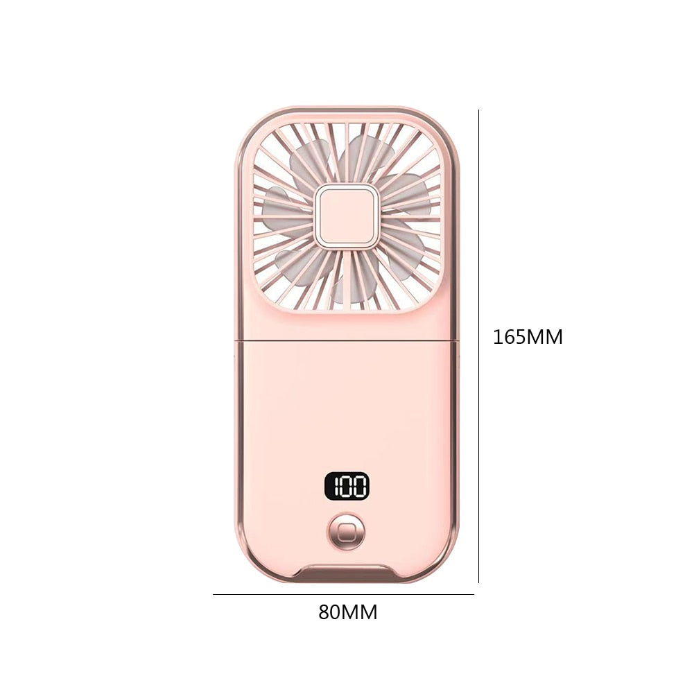 Ventilateur compact rechargeable pour téléphone avec support de refroidissement