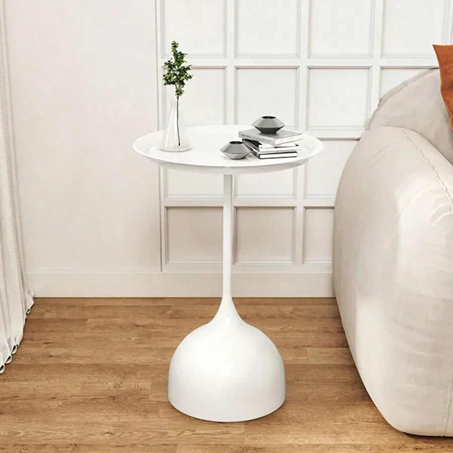 Table d'appoint ronde moderne en métal