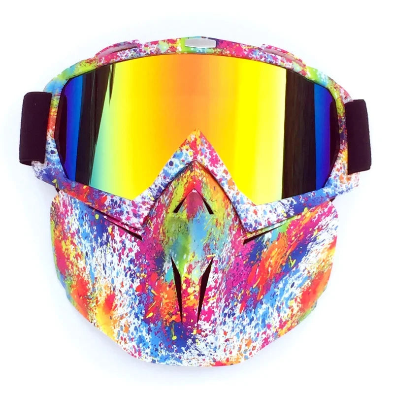 Masque et lunettes de protection pour sports d'hiver