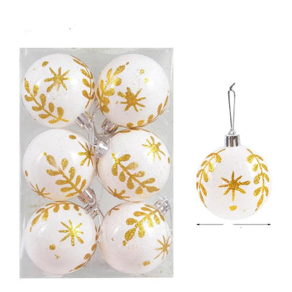 Ensemble de 6 boules de Noël en verre coloré