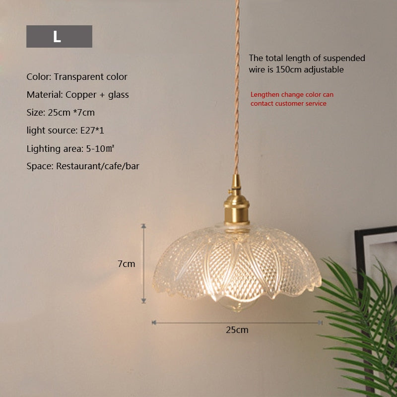 Suspension moderne en verre transparent