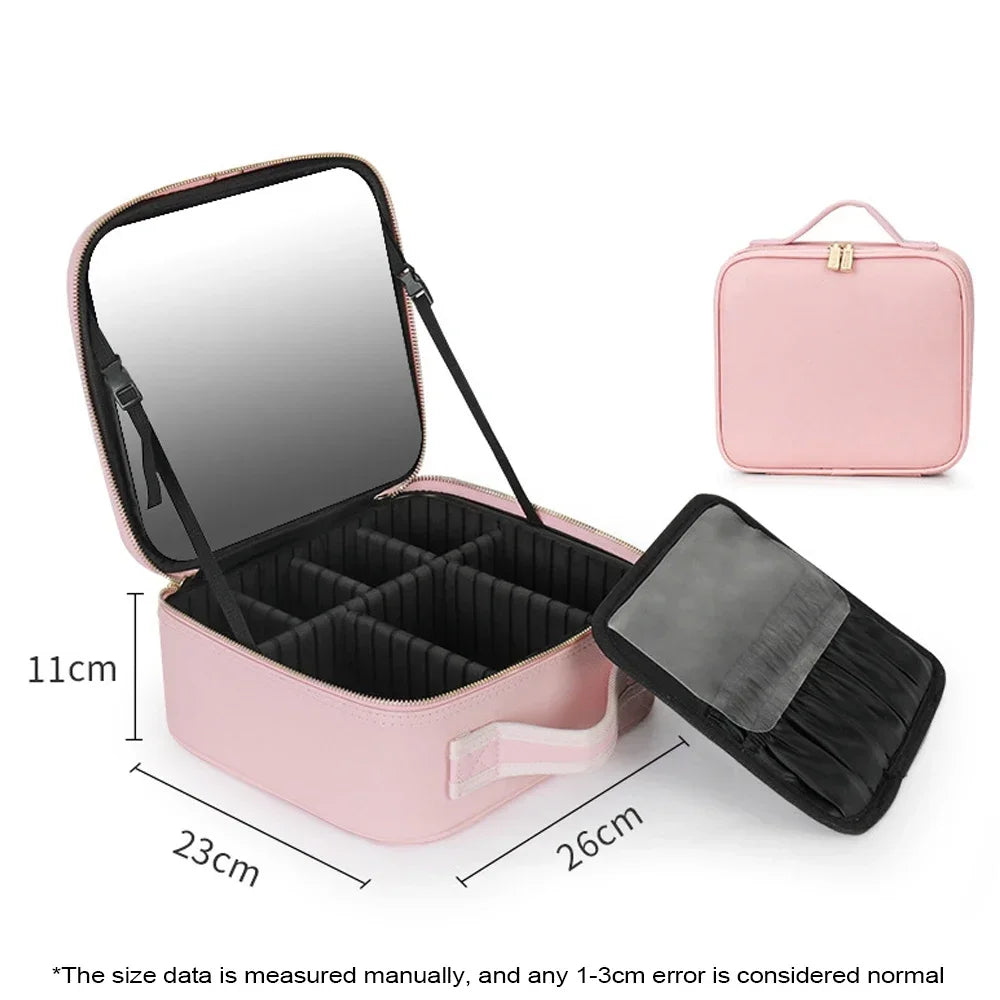 Portable LED Makeup Case Travel Pouch - Halri