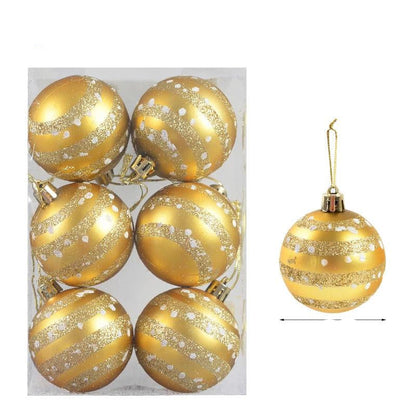 Ensemble de 6 boules de Noël en verre coloré
