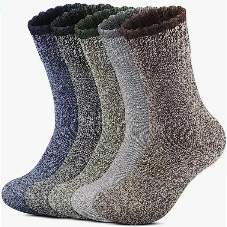 Chaussettes de randonnée thermiques en laine mérinos pour hommes et femmes