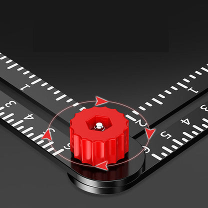Compact Metal Folding Tile Measuring Ruler