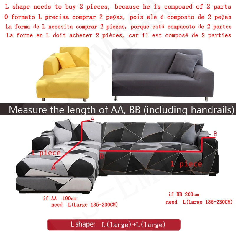Stylish Slip Resistant Stretch Sofa Protector - Halri