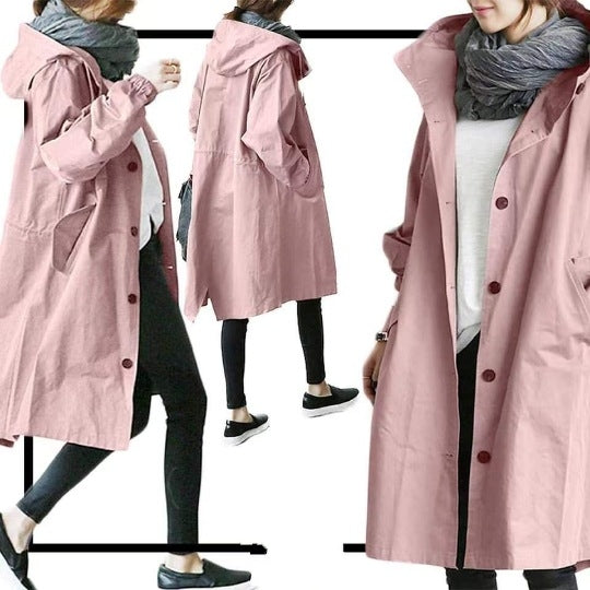 Parka imperméable pour femme avec capuche