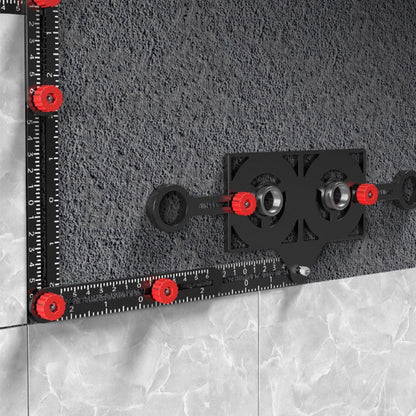 Compact Metal Folding Tile Measuring Ruler