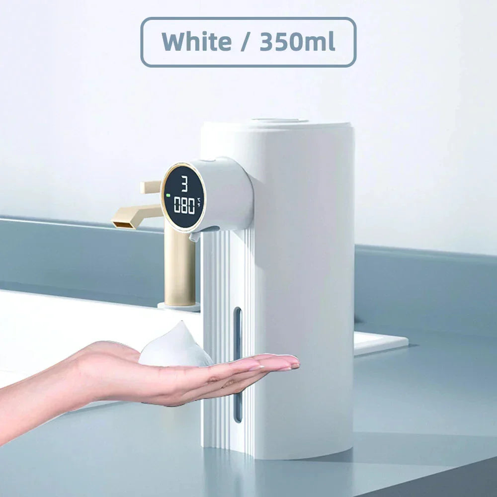 Distributeur automatique de savon mousse sans contact avec affichage LED