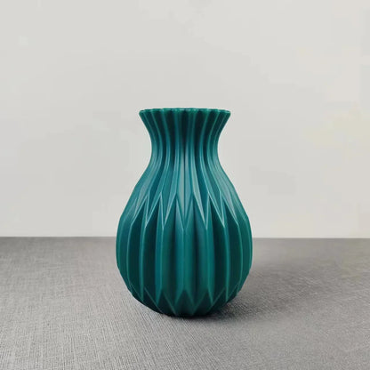 Magnifique vase en verre à motif floral