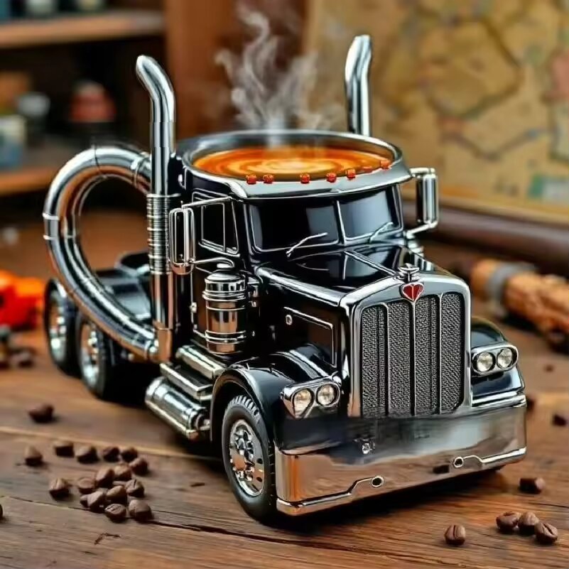 Mug rétro de chauffeur de camion à café