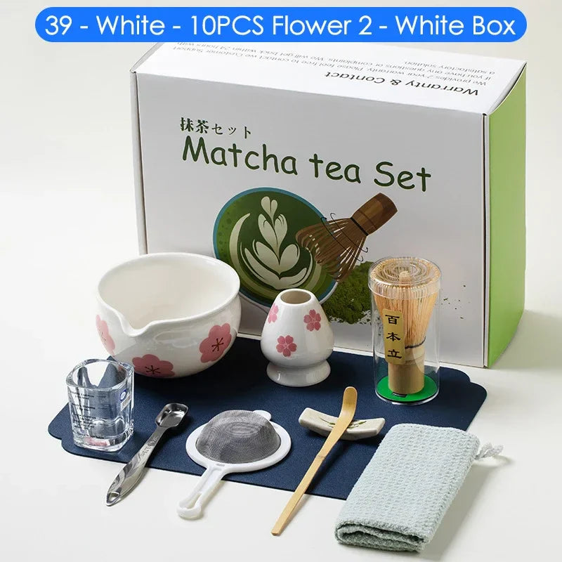 Variant image for Japanese Matcha Tea Set 10-Piece Natural Bamboo Ceramic Standard Size-6