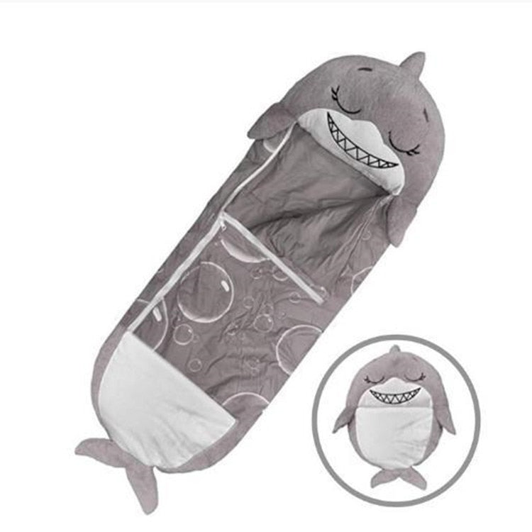 Sac de couchage douillet pour enfants avec oreiller pour s'amuser en plein air
