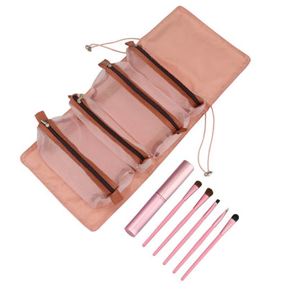 Trousse de rangement de maquillage pliable et portable pour les voyages