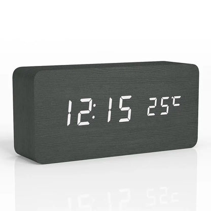 Quiet Wooden LED Table Clock - Halri