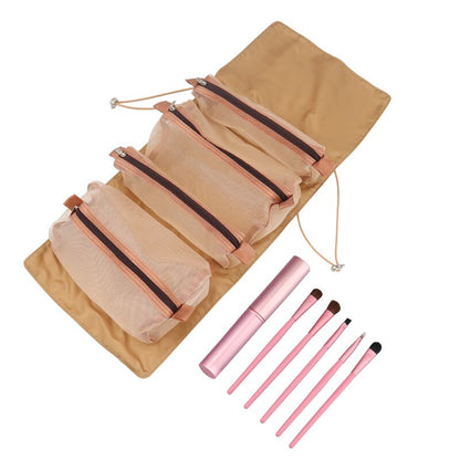 Trousse de rangement de maquillage pliable et portable pour les voyages