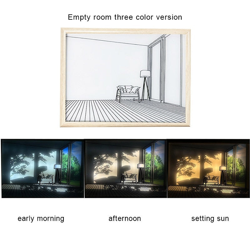 Lampe de table LED colorée sur toile