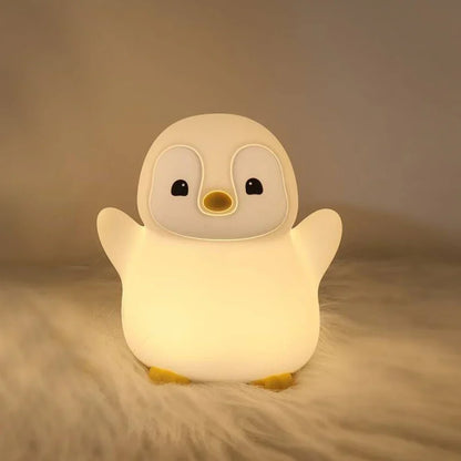 Lampe de nuit LED à douce lueur en silicone souple rechargeable