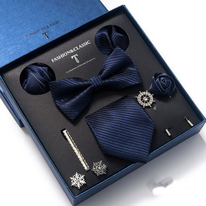 Ensemble de cravates élégantes pour homme, présenté dans un coffret haut de gamme.