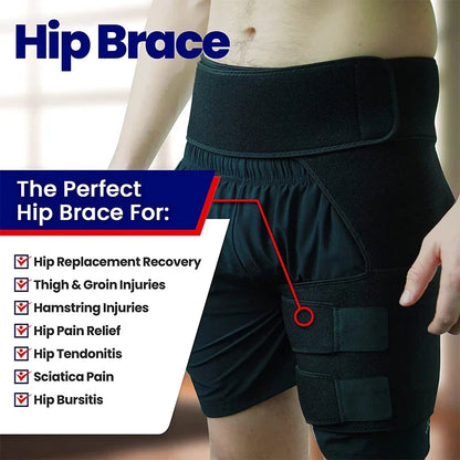Neoprene Thigh Support Wrap - Adjustable Compression Sleeve