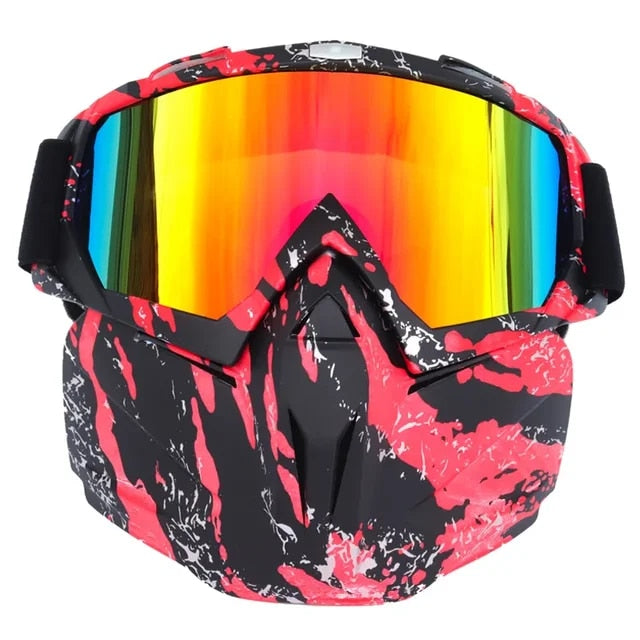 Masque et lunettes de protection pour sports d'hiver