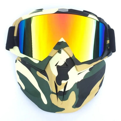 Masque et lunettes de protection pour sports d'hiver