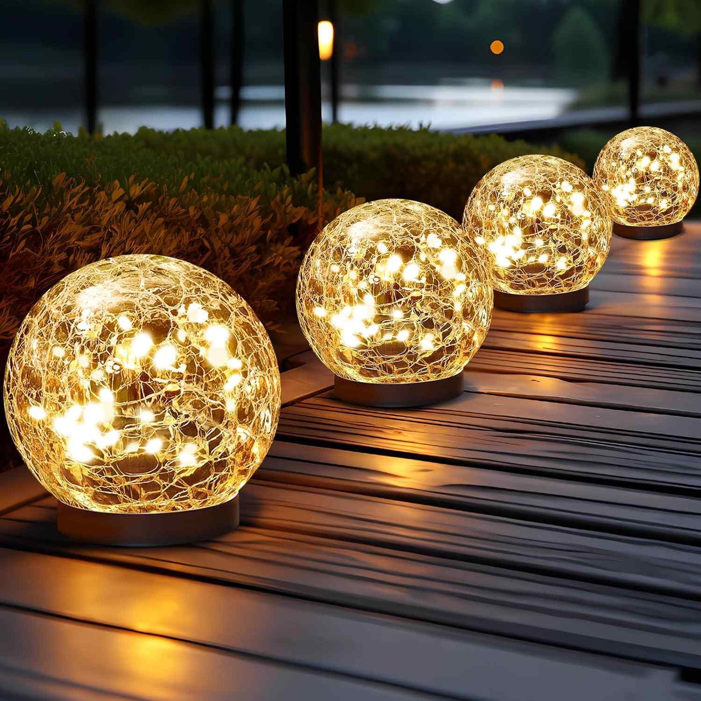 Outdoor Solar Glass Ball String Lights - Halri