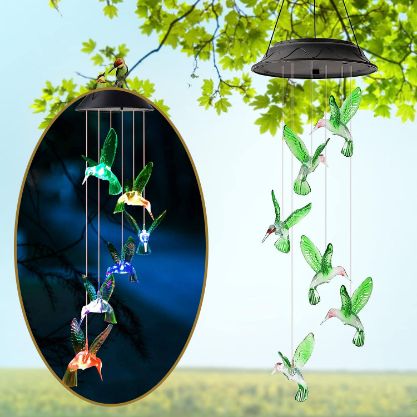 Lampes solaires d'extérieur en forme d'oiseau pour jardin