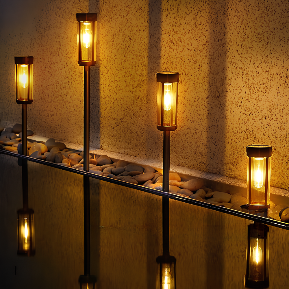 Bright Outdoor Solar Powered Walkway Lights - Halri