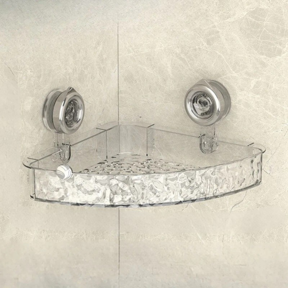 Étagère de salle de bain adhésive avec rangement