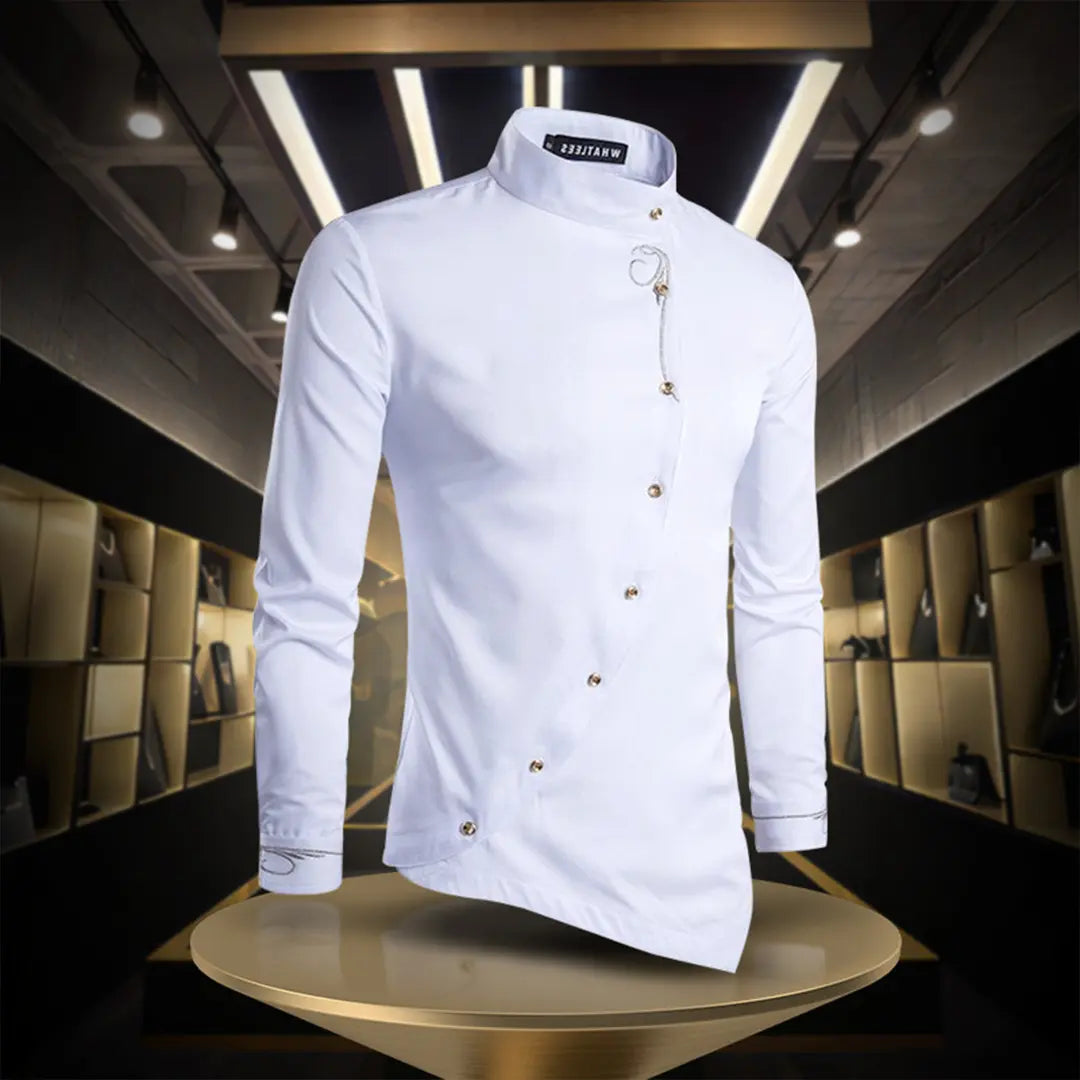 Fashionable Fit Long Sleeve Dress Shirt - Halri