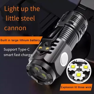 Compact Waterproof LED Torch with 5 Settings