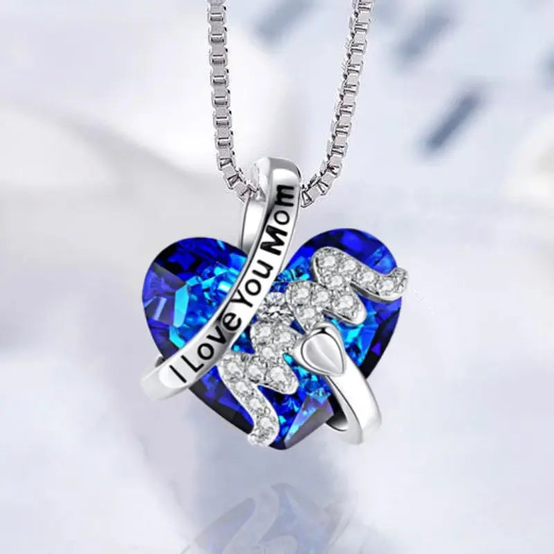 Lovely Heart Shaped Crystal Pendant Necklace Gift