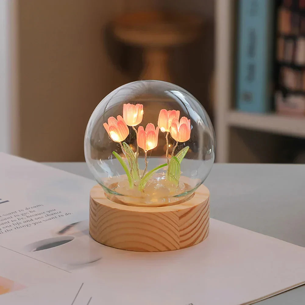 Lampe de bureau florale élégante